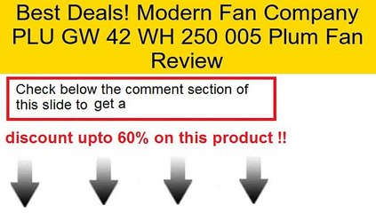 Modern Fan Company PLU GW 42 WH 250 005 Plum Fan Review