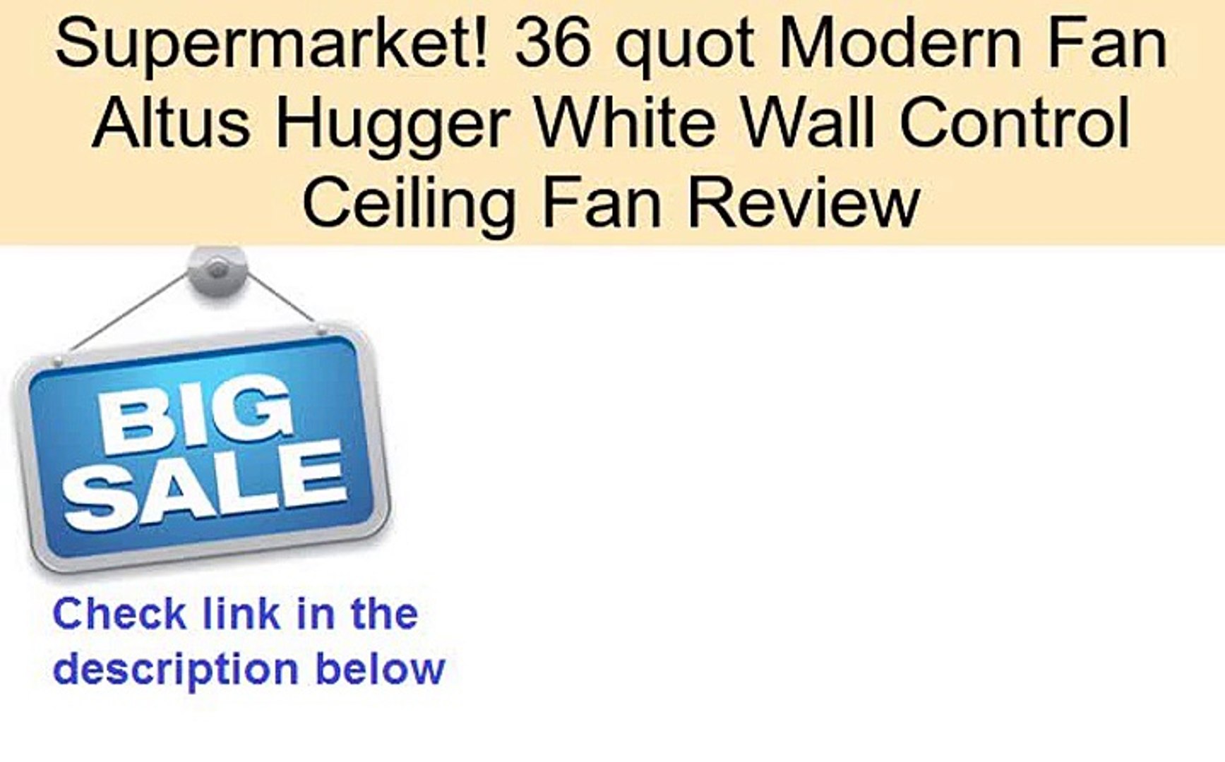 36 Quot Modern Fan Altus Hugger White Wall Control Ceiling Fan
