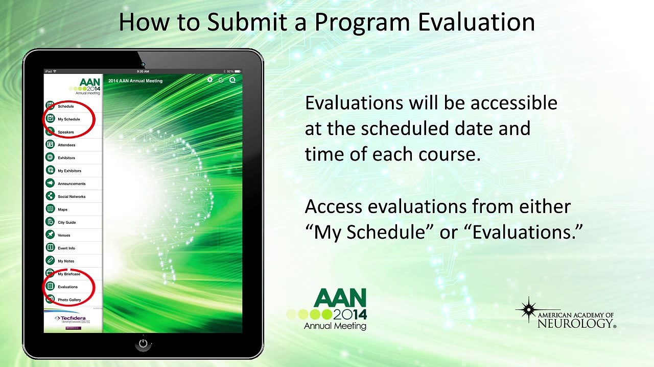 2014 Annual Meeting App Tutorial: How to Submit Program Evaluations