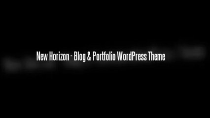 New Horizon - Blog & Portfolio WordPress Theme