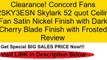 Concord Fans 52SKY3ESN Skylark 52 quot Ceiling Fan Satin Nickel Finish with Dark Cherry Blade Finish with Frosted Review