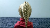 Easy and Cute Braided Hairstyle for Medium&Long Hair.Ponytail with a Dutch Braid