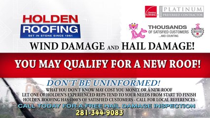HAIL DAMAGE AND WIND DAMAGE - DON'T BE UNIFORMED