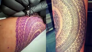 Making of a perfect and beautiful tattoo live video