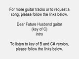 Dear Future Husband by Meghan Trainor acoustic guitar instrumental cover with lyrics karaoke