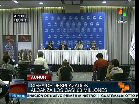 ACNUR: cifra de desplazados en el mundo llega a los 59.5 millones