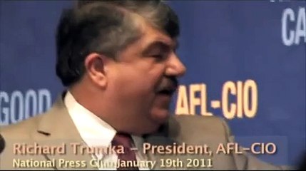 Trumka - Goldman Sachs bonuses and attack on the public sector workers' benefits