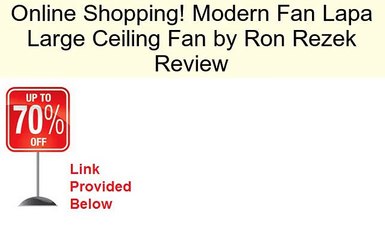Modern Fan Lapa Large Ceiling Fan by Ron Rezek Review