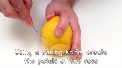 Learn how to make a mango rose in one minute