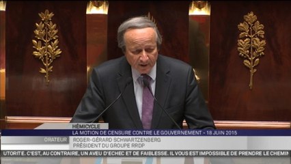 Motion de censure : l'intervention de Roger-Gérard Schwartzenberg