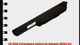 LB1 High Performance 10.8V New Laptop/Notebook Battery for Gateway NV50A NV51B NV53 NV53A NV55C