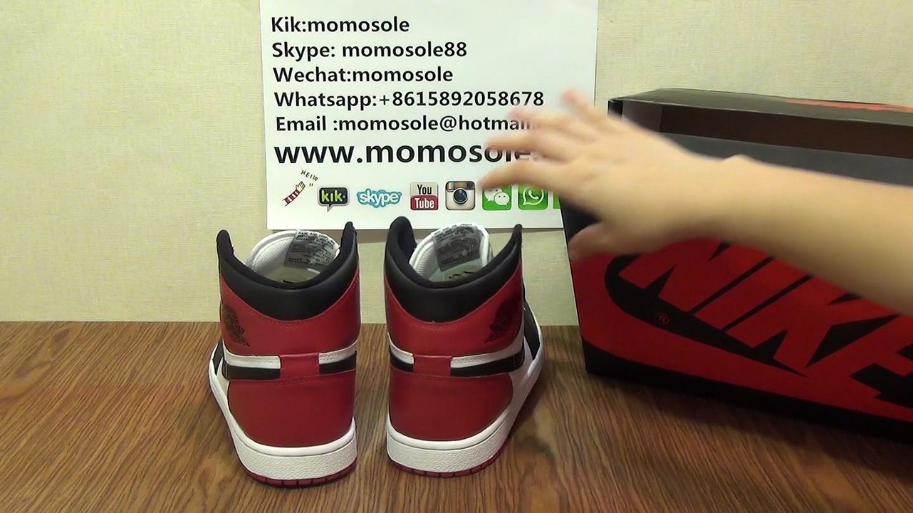 Authentic Air Jordan 1 Retro Black Toe