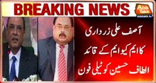 Asif Ali Zardari telephone to Altaf Hussain