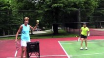 Junior Tennis Player Improves Serve with Lisa Dodson's Tennis Tips