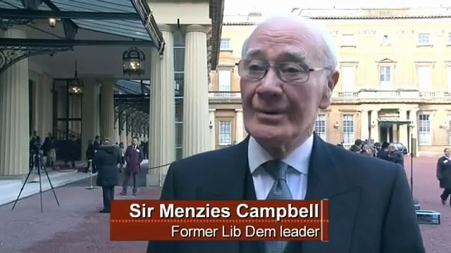 Sir Tony Robinson and Sir Menzies Campbell knighted at Buckingham Palace