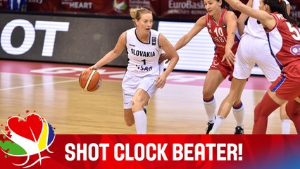 Drama! Zirkova Beats the Shot Clock - Slovak Republic v Serbia - EuroBasket Women 2015