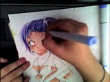 Colouring 'Generic Anime Rock Girl' with Copic Markers
