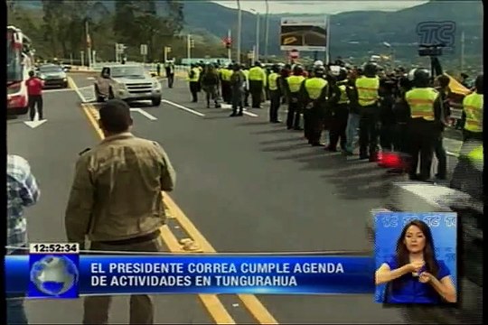 Presidente Correa cumple agenda de actividades en Tungurahua