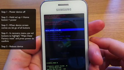 How to hard reset/wipe Samsung Galaxy Young 2 SM-G130HN