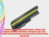 Lenovo ThinkPad R61i 7650 Laptop Battery - New TechFuel Professional 9-cell Li-ion Battery