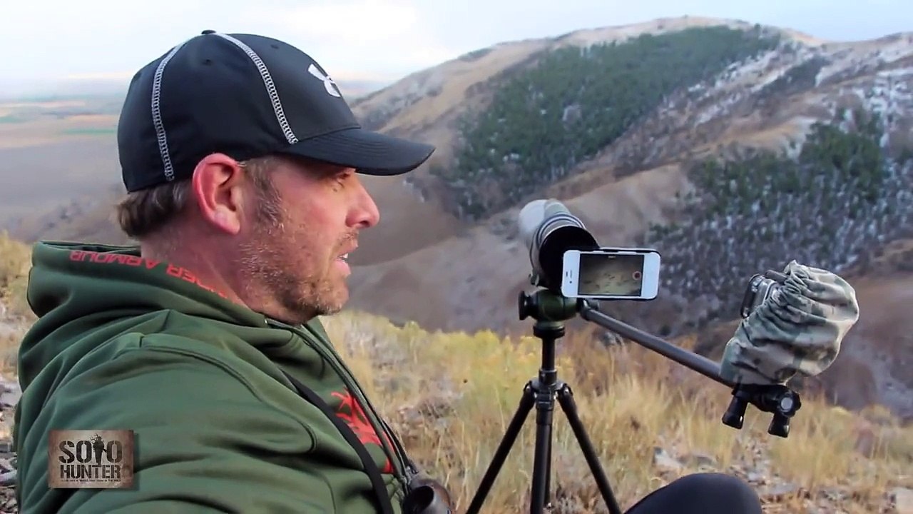 Using Phone Skope digiscope attachment with a Vortex Razor HD spotting scope with SOLO HUNTER