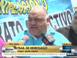 Trabajadores de Hidrolago exigen revisión de su contrato colectivo