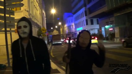 Purge Anarchy Halloween scare prank 2014 - Cops called