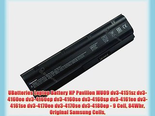 UBatteries Laptop Battery HP Pavilion MU09 dv3-4151sz dv3-4160ee dv3-4160ep dv3-4160se dv3-4160sp