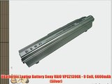 UBatteries Laptop Battery Sony VAIO VPCZ1390X - 9 Cell 6600mAh (Silver)