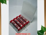 4 Efest IMR Lithium High Drain 18650 2000mAh 3.7V Rechargeable Battery Flat top with Holder