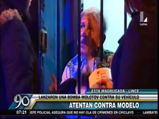 Lince: Delincuentes atentaron contra modelo colocando bomba molotov en su auto