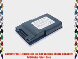 PowerSmart? 6 Cell 10.8V 4400MAh Laptop Battery for FUJITSU CP176595-01 FPCBP80 FPCBP80AP