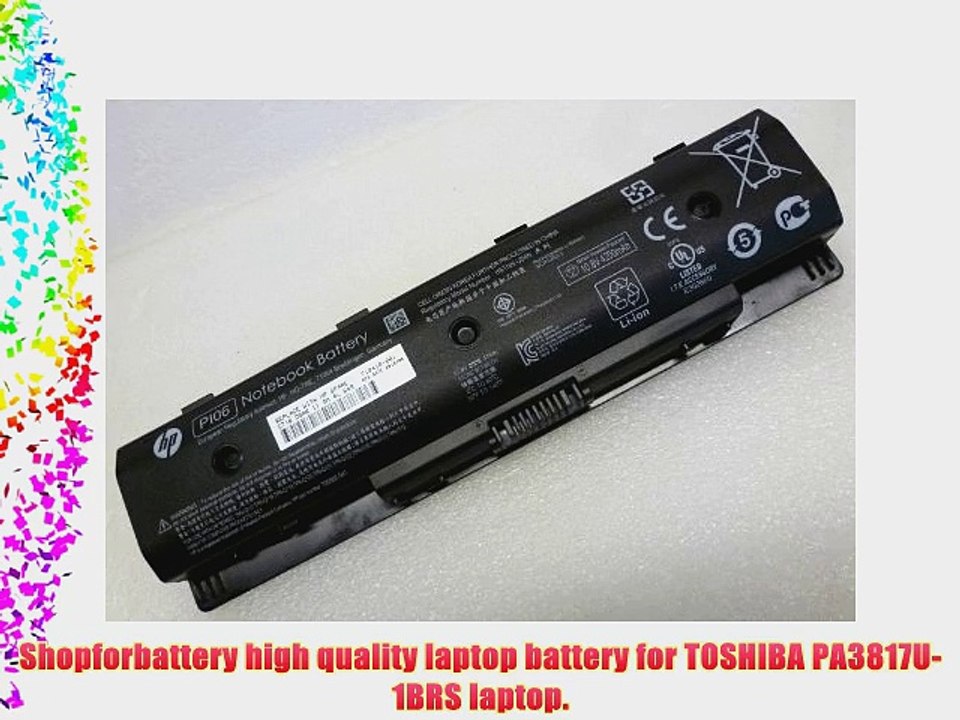 Toshiba Pa3817u-1Brs Replacement Laptop Battery 4400mAh (Replacement) - 4400mAh 6cells high