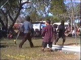 Dancing with Aboriginal rock band, Barunga Festival, Australia