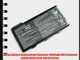Laptop Battery Replacement Batteries 4400mAh MSI Notebook A5000 6000 6200 CR600 Series