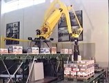 Robô paletizando caixas - Robot palleting boxes - FANUC