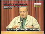 DOMINGO CAVALLO HABLA DE DOLARES ANTES DEL CORRALITO