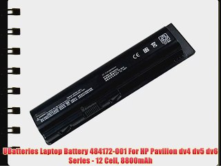 UBatteries Laptop Battery 484172-001 For HP Pavilion dv4 dv5 dv6 Series - 12 Cell 8800mAh