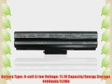 Sony VAIO VGN-NS190J/S Laptop Battery - New TechFuel Professional 6-cell Li-ion Battery
