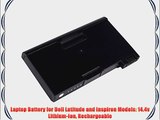 Laptop Battery for Dell Latitude and Inspiron Models: 14.4v Lithium-Ion Rechargeable