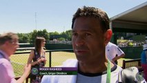 Roger Rasheed chats Grigor Dimitrov - Wimbledon 2014