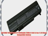 GATEWAY W35044LB-SY 6600mAh/73Wh 9 Cell Li-ion 11.1V Black Compatible Battery