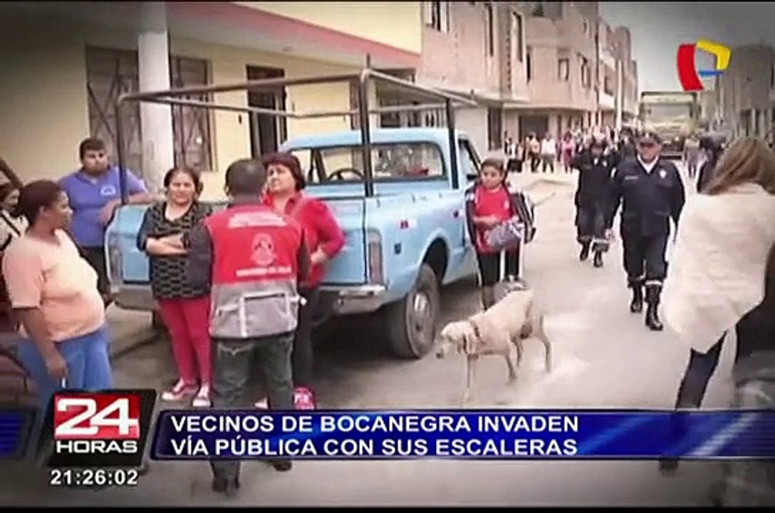 Callao: vecinos de Bocanegra invaden vía pública con sus escaleras