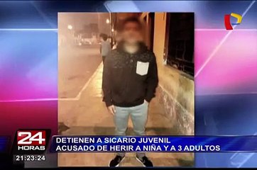 Detienen a sicario juvenil acusado de herir a niña y a tres personas en el Callao