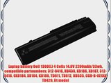 Laptop battery Dell 1300(L) 4 Cells 14.8V 2200mAh/33wh compatible partnumbers: 312-0416 HD438