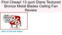 13 quot Diane Textured Bronze Metal Blades Ceiling Fan Review