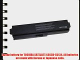 Replacement laptop battery for Toshiba Satellite C655d-S5134 8800mAh Toshiba Satellite C655d-S5134