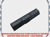 UBatteries Laptop Battery Pack Toshiba Satellite Pro L550 M205 A200 A210 L300D L450 Series