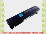Battery for Toshiba Satellite U205-S5057 (4700 mAh DENAQ)