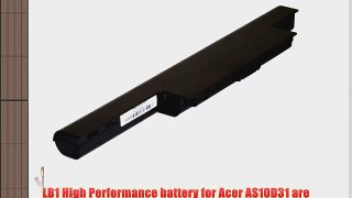 LB1 High Performance Battery for Acer AS10D31 Laptop Notebook Computer PC [6-Cell 10.8V] (Blue)